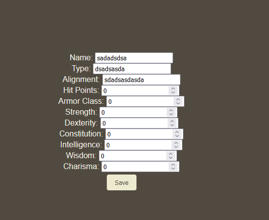 The fleshed out details of a Monster data object